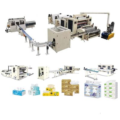 Speed Tissue Paper Production Line With PLC Control 200-800m/min Design Speed 2-20 Tons/Day Capacity