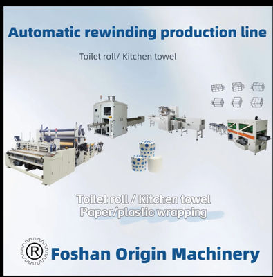Toilet Roll / Kitchen Towel Automatic Production Line Jrt Maxi Rewinding Machinery