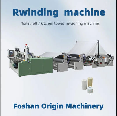 Toilet Roll / Kitchen Towel Automatic Production Line Jrt Maxi Rewinding Machinery