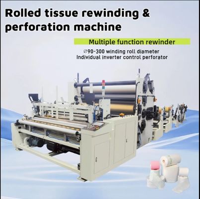 Toilet Roll Kitchen Towel Maxi Roll Multiple Rolled Tissue Production Line Machine Rewinding Cutting Packing