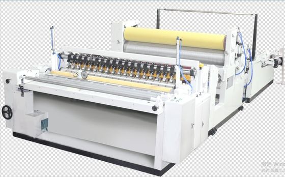 JRT / Maxi Roll Industrial Rewinding Machine With Edge Embosssing Steel To Rubber Embossing Unit