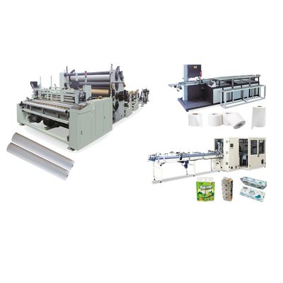Toilet Paper Rewinding Machine High Efficient PLC  And Kitchen Towel Glue Lamination Unit