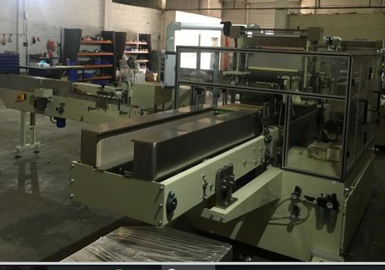 Plastic Facial Tissue Packaging Machine , Wrapping Paper Machine Vacuum Film Pulling
