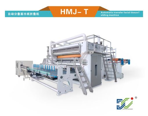 Bottom Pull /V Fold Facial Tissue Folding Machine Production Line