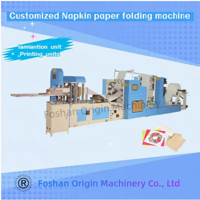 Color Printing Unit Napkin Serviette Machine Folding Packing Production Line