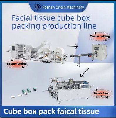 Professional Customizable Facial Tissue Production Line For V Fold Tissue Folding And Cutting Needs