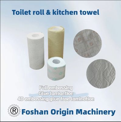 Toilet Roll Kitchen Towel Maxi Roll Multiple Rolled Tissue Production Line Machine Rewinding Cutting Packing