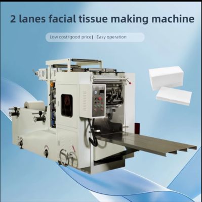 2 / 3 Lanes Facial Tissue Making Machine Economic Manual Small Machinery