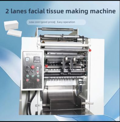 2 / 3 Lanes Facial Tissue Making Machine Economic Manual Small Machinery