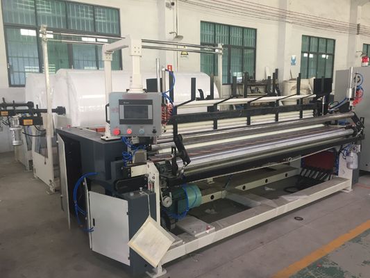 Adjsutable Slitting Width Toilet Tissue Machine With Air Shaft Slitter Rewinding , Servo Motor