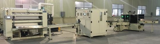 Touch Screen Facial Hand Towel Machine , Connect Log Saw And Single Packing Machine