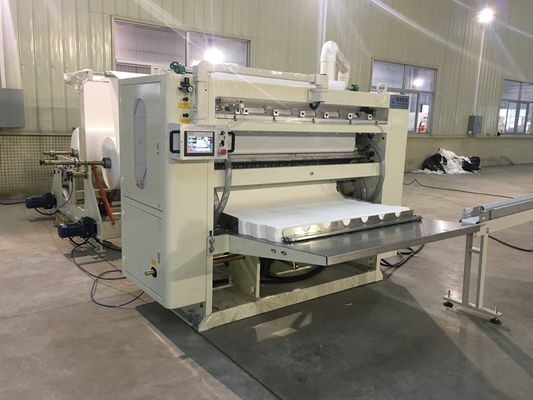 V fold Facial Tissue Paper Production Line 380V 50HZ With Steel To Steel Embossing Unit