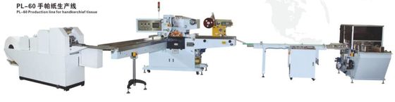 Pocket Hankerchief Fully Automatic High Speed Production Line including stacking system