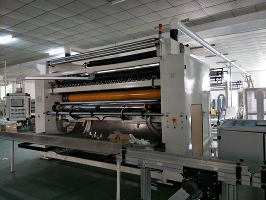Soft Tissue Paper Production Line Steel To Steel V Folded Facial Tissue Folder
