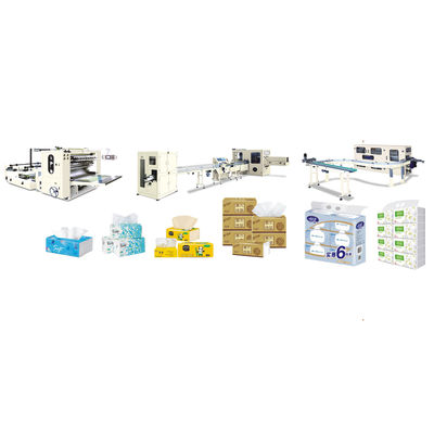 V Klappmaschine zur Herstellung von Gesichtsgewebe 28-32GSM*1ply Jumbo Roll