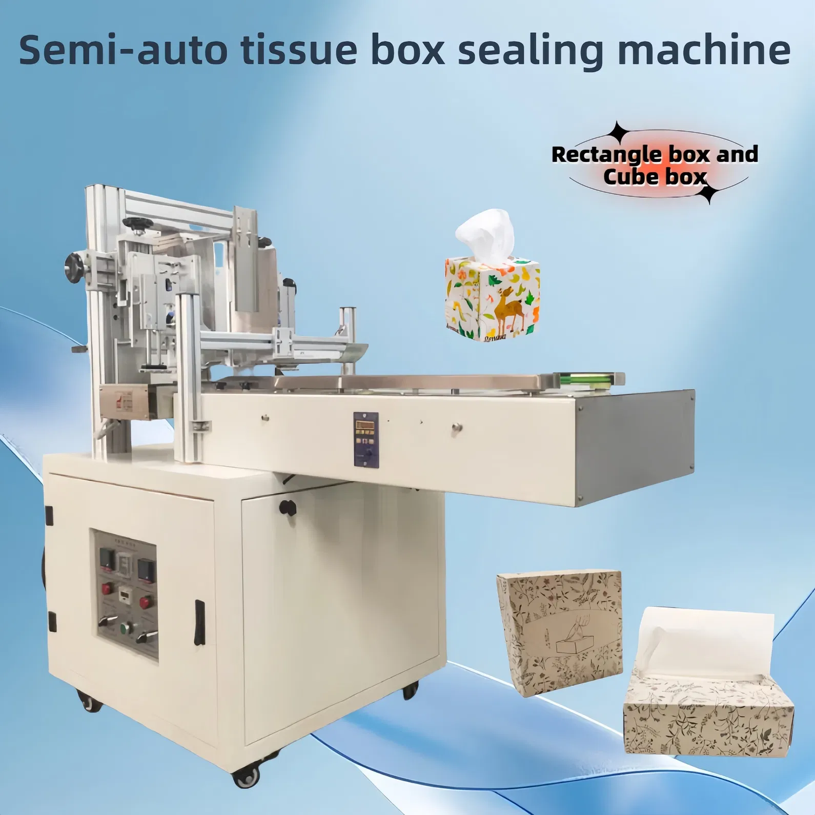 강철 대 강철 엠보싱 유닛 V 폴드 페이셜 티슈 접는 기계 자동 이송 3